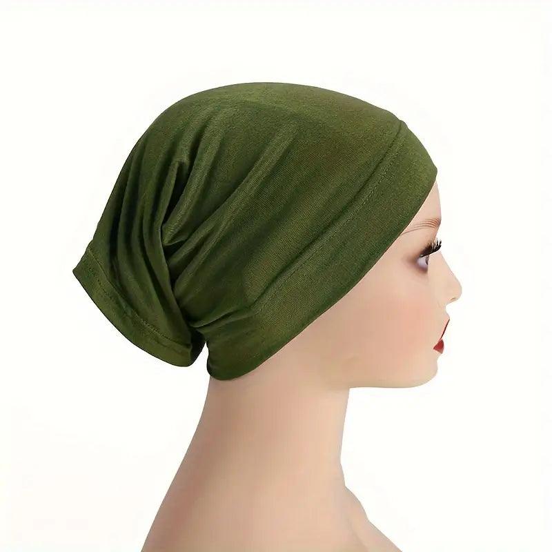 Undercap Stylish Inner Hijab Cap- Army Green