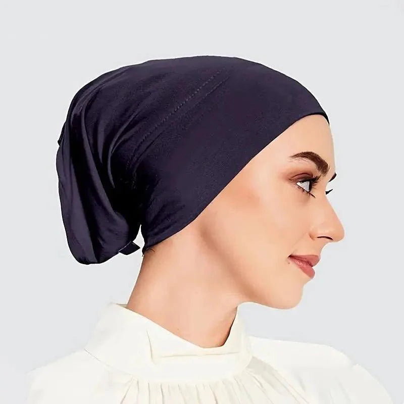 Simple Tube Elastic Inner Hijab Cap for Muslim 