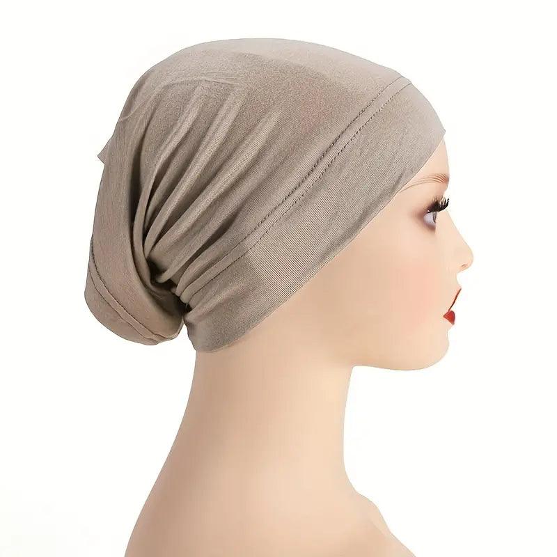 Undercap Stylish Inner Hijab Cap- Light Khaki