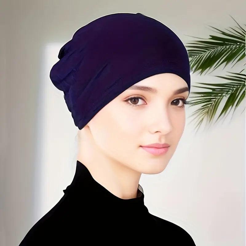 Classic Undercap Turbans For Women- Navy Blue