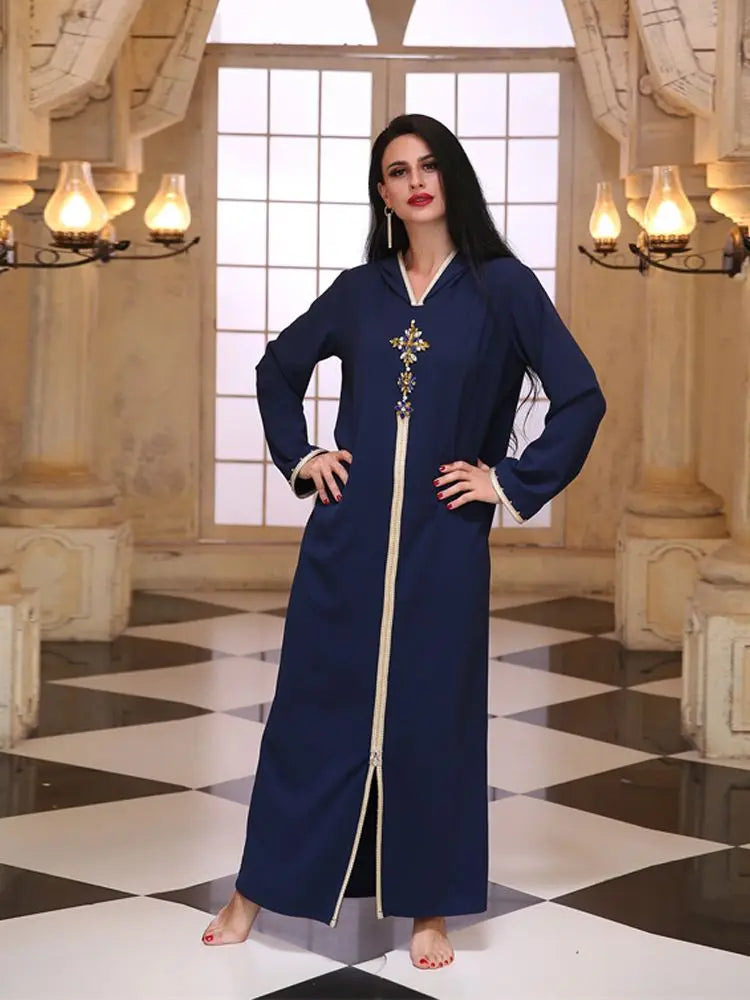 Blue Kaftan Abaya for Eid For Muslim