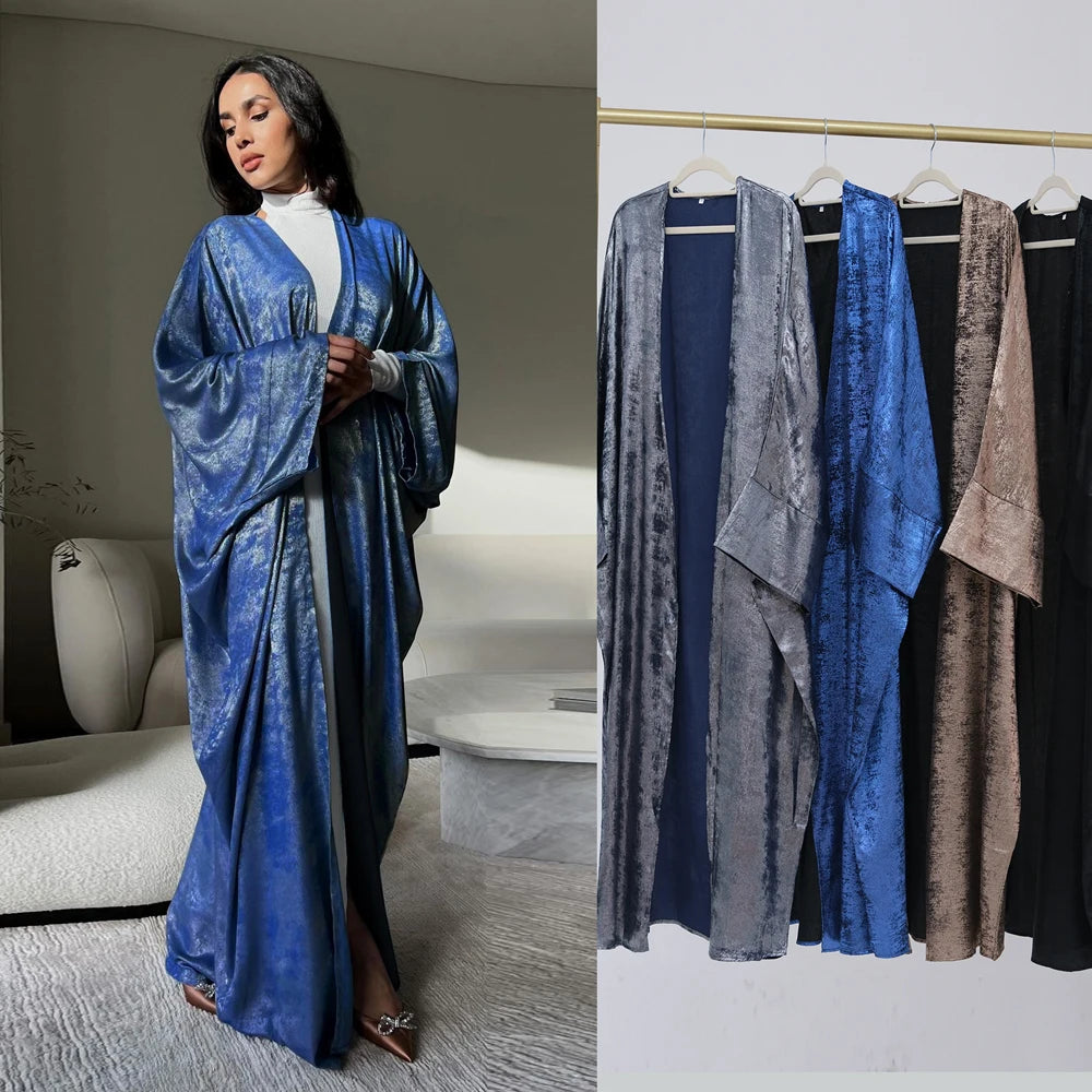 Elegant Robe Arabic Kimono Open Abaya