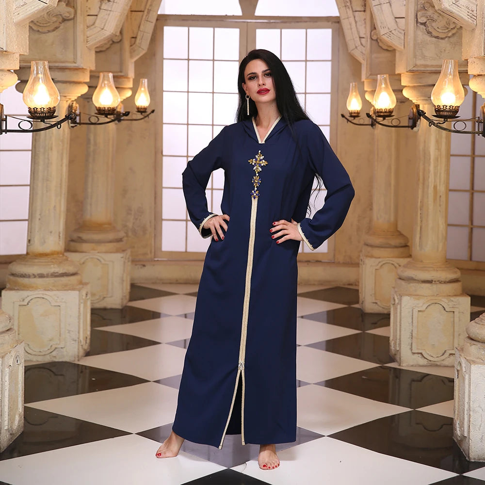 Blue Kaftan Abaya for Eid For Muslim