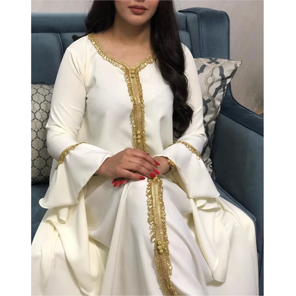 Plus Size Jalabiya Dubai Kaftan Long Dress Abaya for Muslim Women