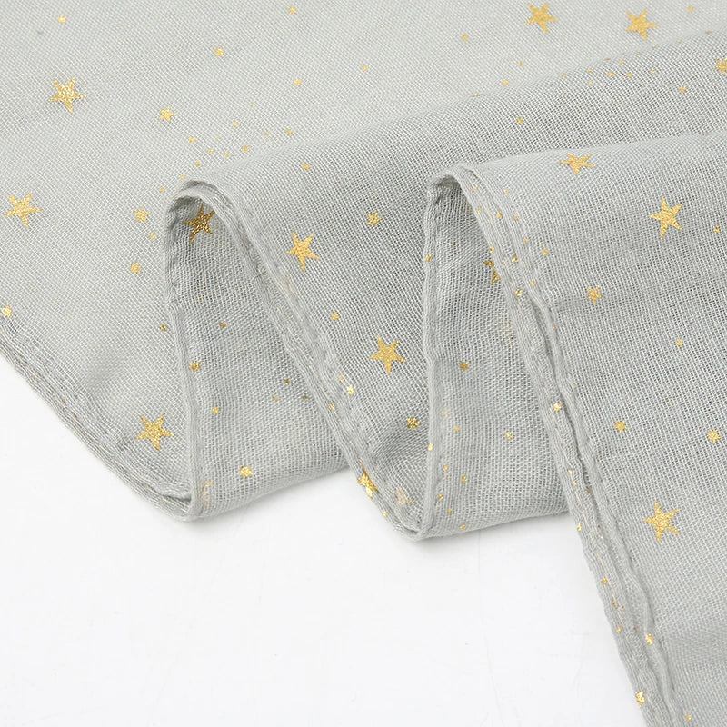 Shiny Star Cotton Hijab Scarf for Muslim Women