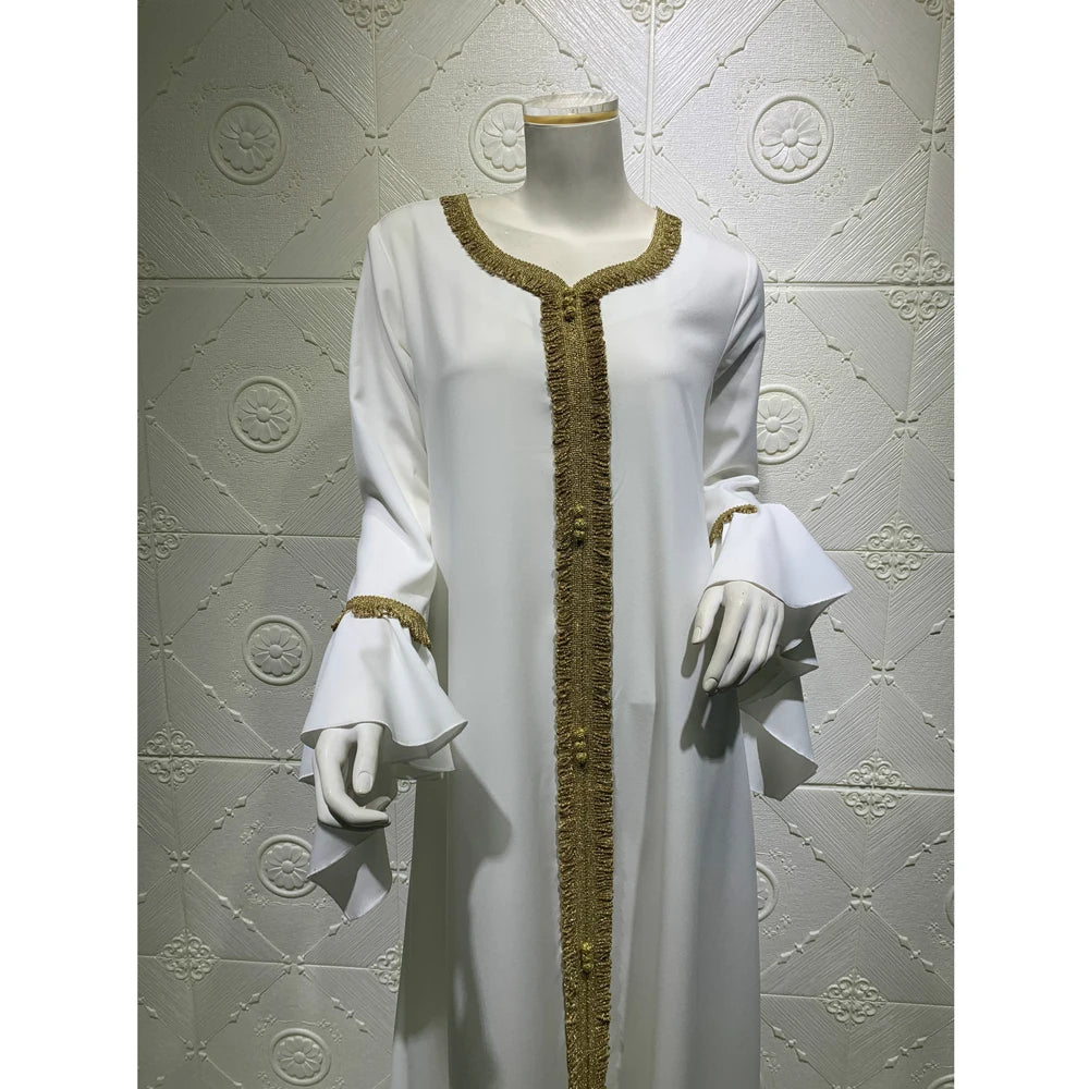 Plus Size Jalabiya Dubai Kaftan Long Dress Abaya for Muslim Women