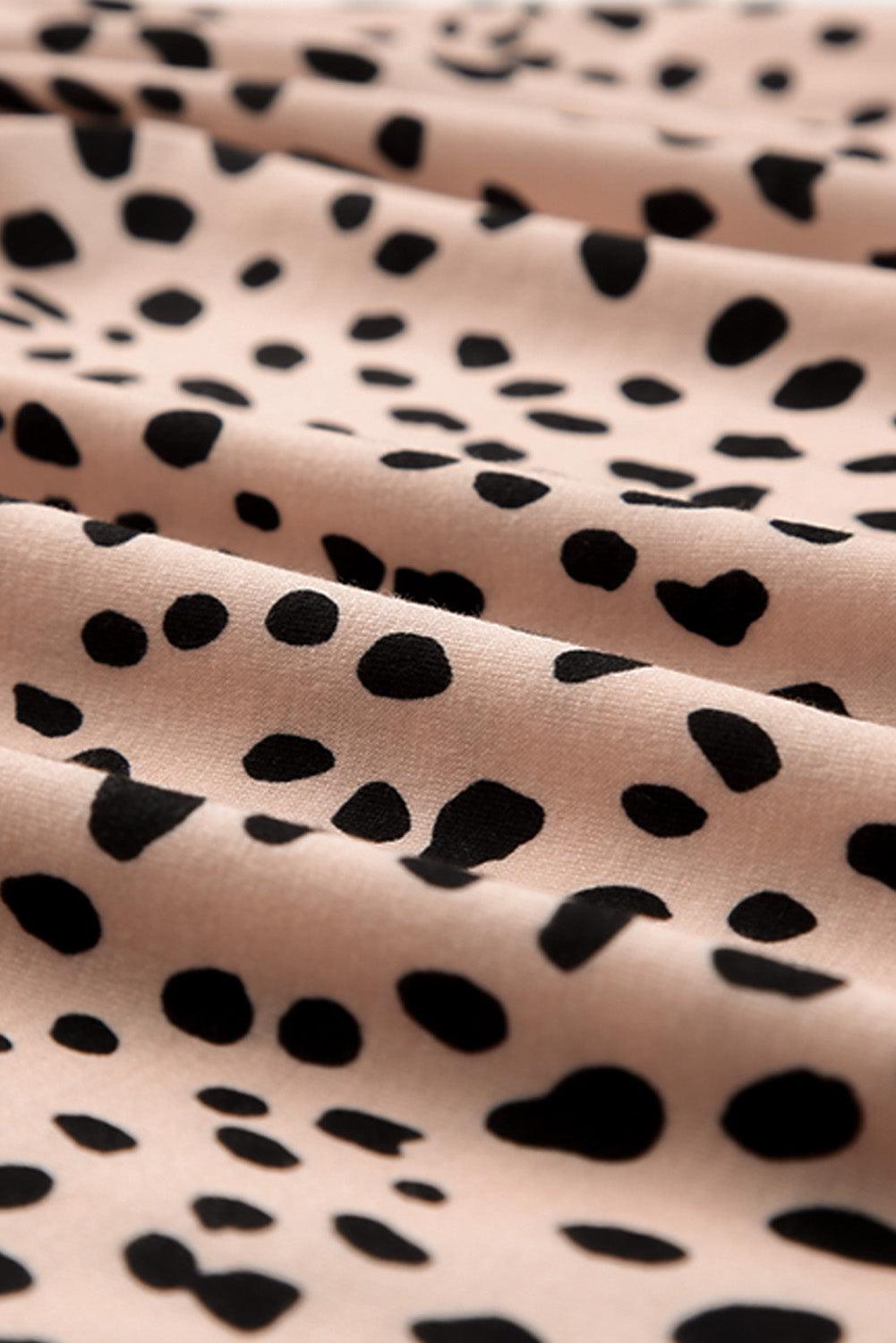 Short Sleeve Leopard Printed Summer Tunic T-shirt Dress