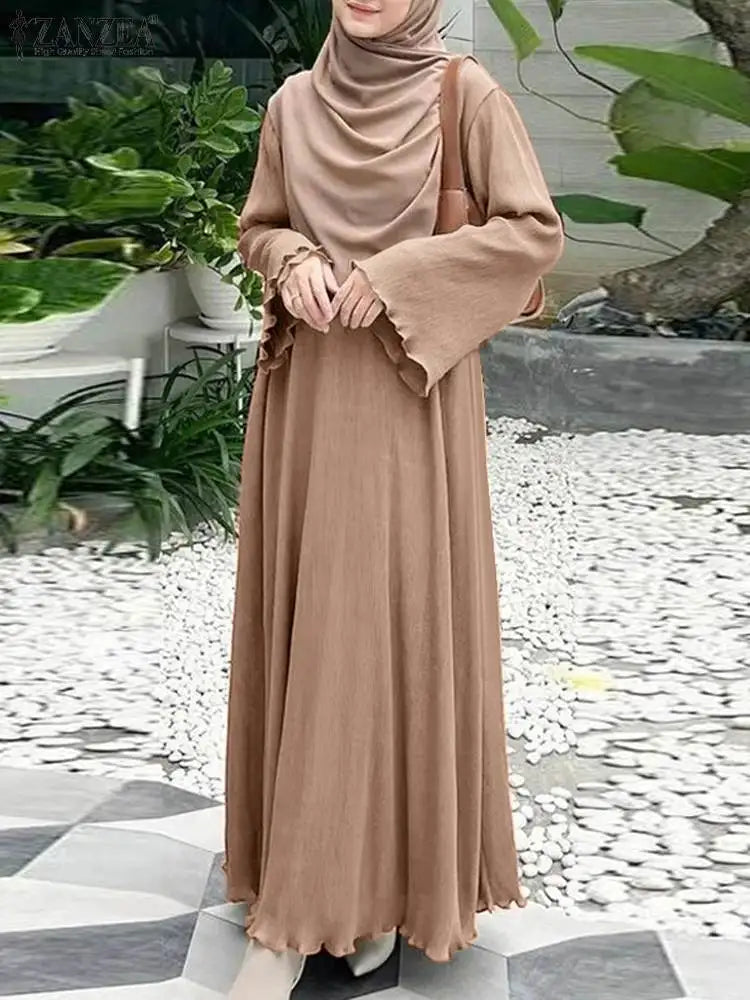 Long Flare Sleeve Elegant Abaya