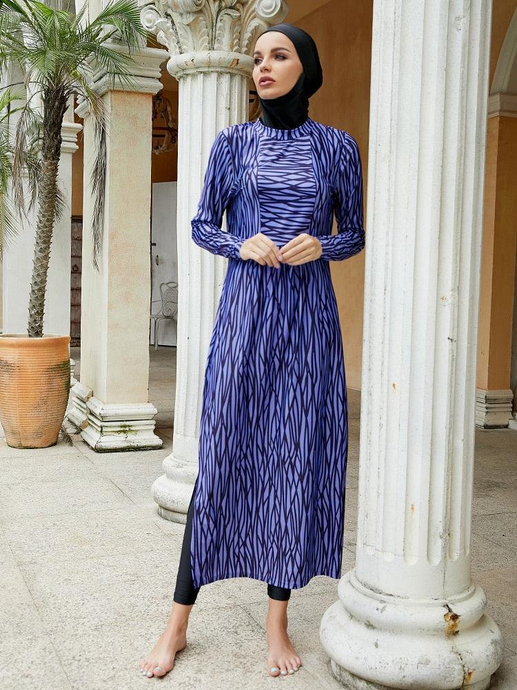 3 Piece Plus Size Maxi Length Plus Size Burkini Swimwear for Women