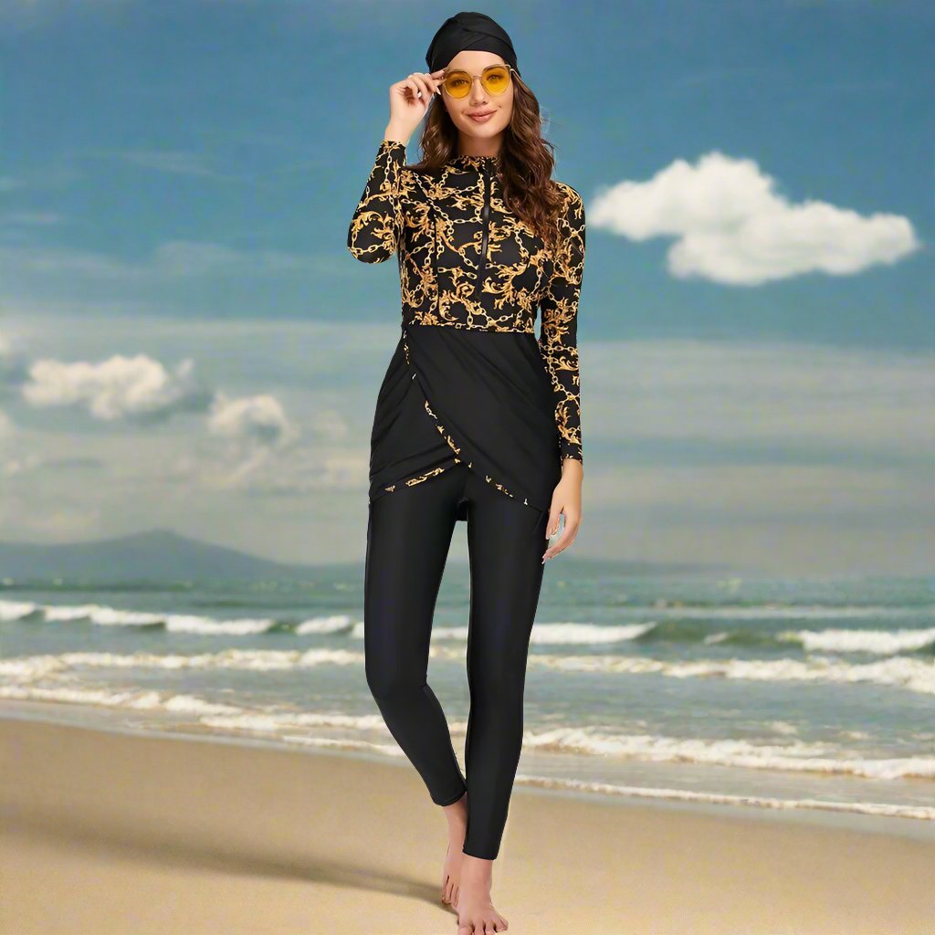 Plus Size Modest Islamic Burkini Set in Premium Quality with Cap