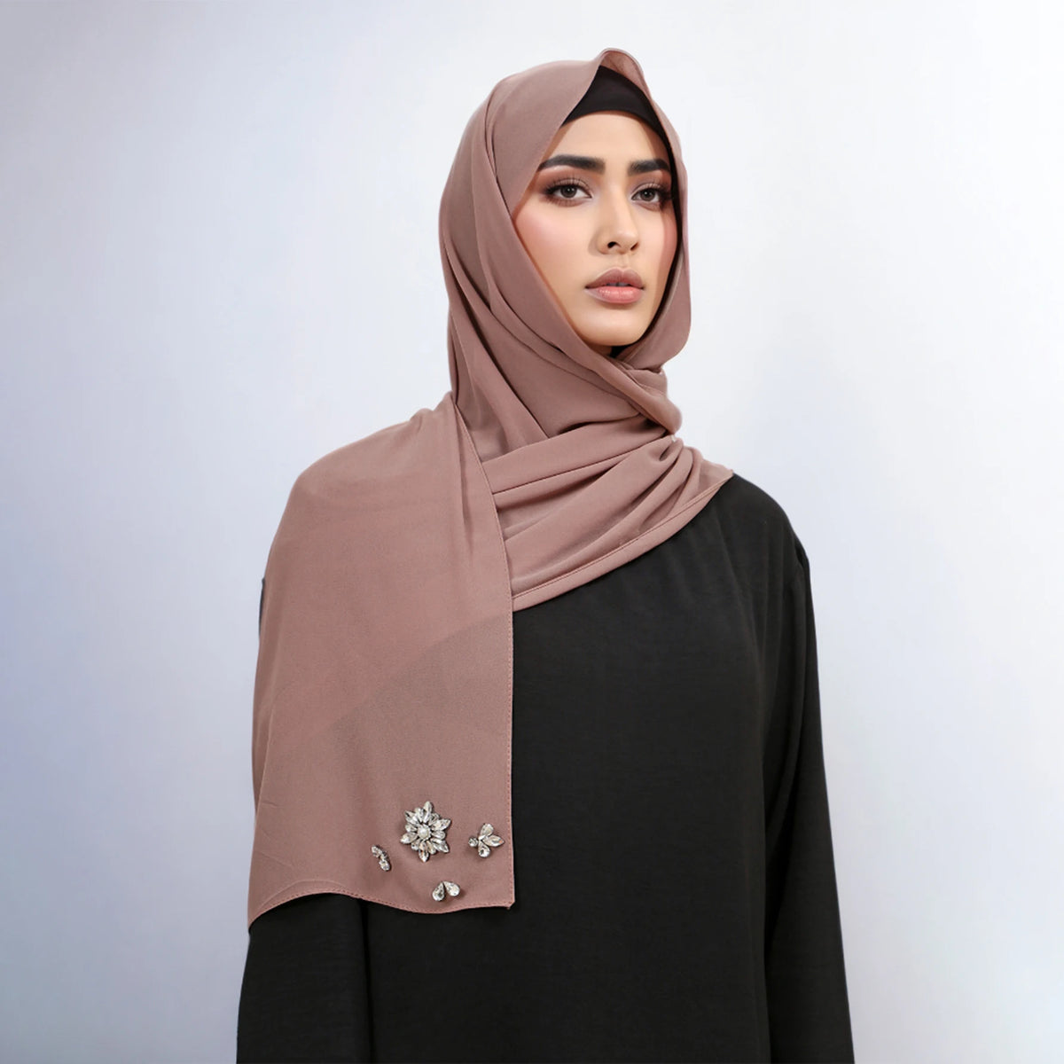 Rhinestone Bubble Chiffon Hijabs