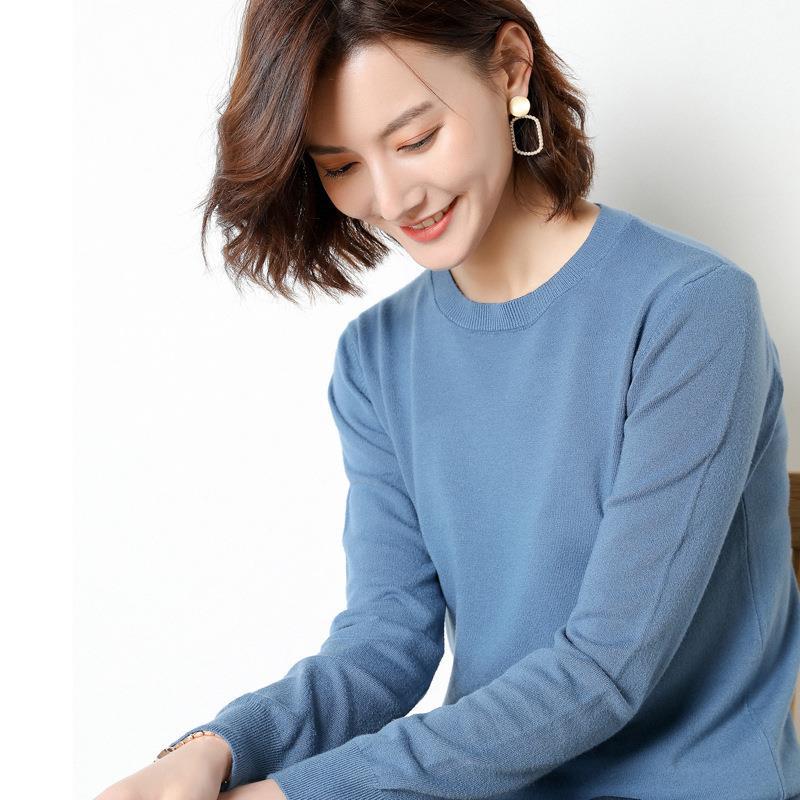 Women O-neck Long Sleeve  Sweater