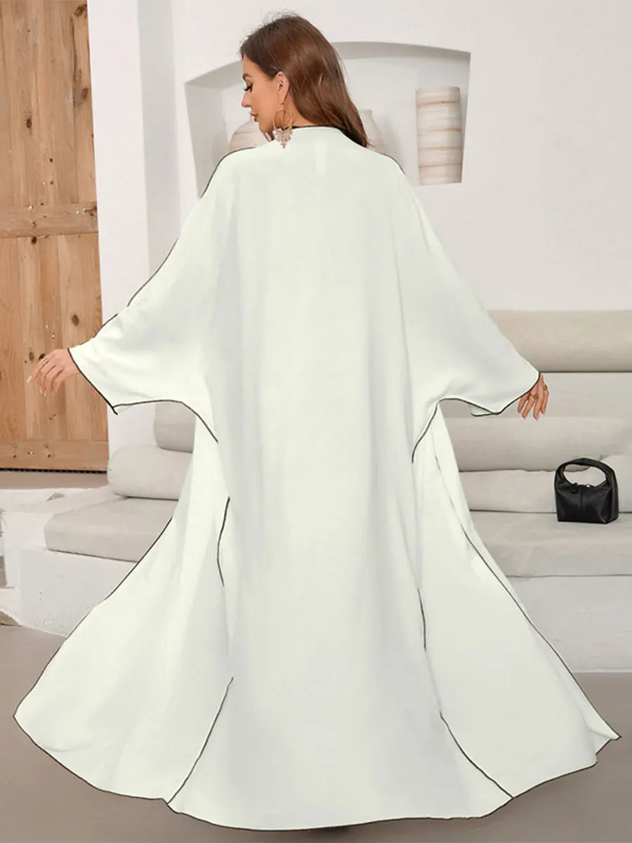 Batwing Sleeves Loose Casual Open Kimono Abaya