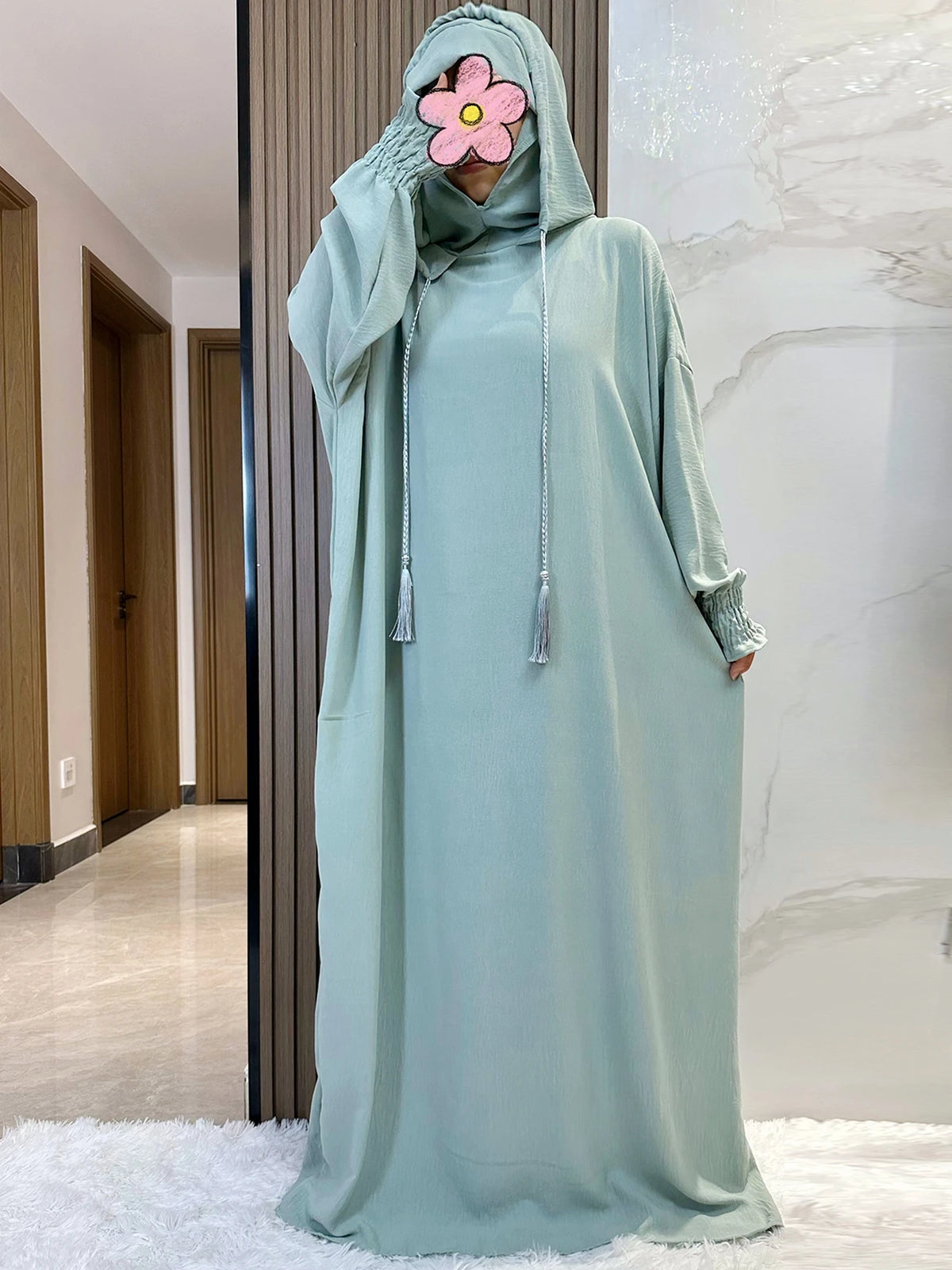 Long Sleeve Hooded Abaya