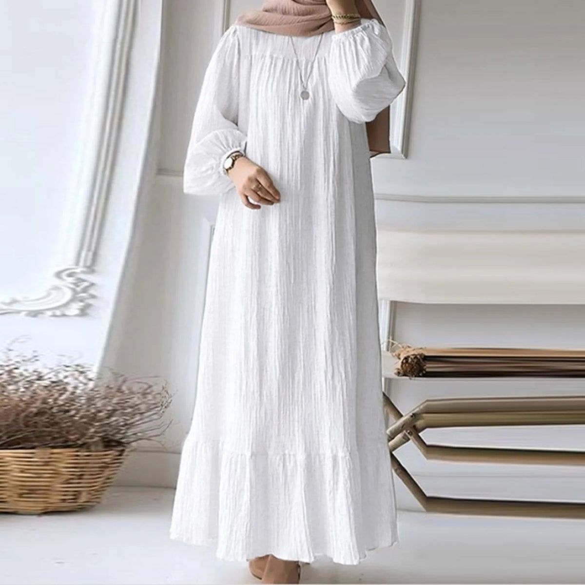 Balloon Sleeve Modest Abaya