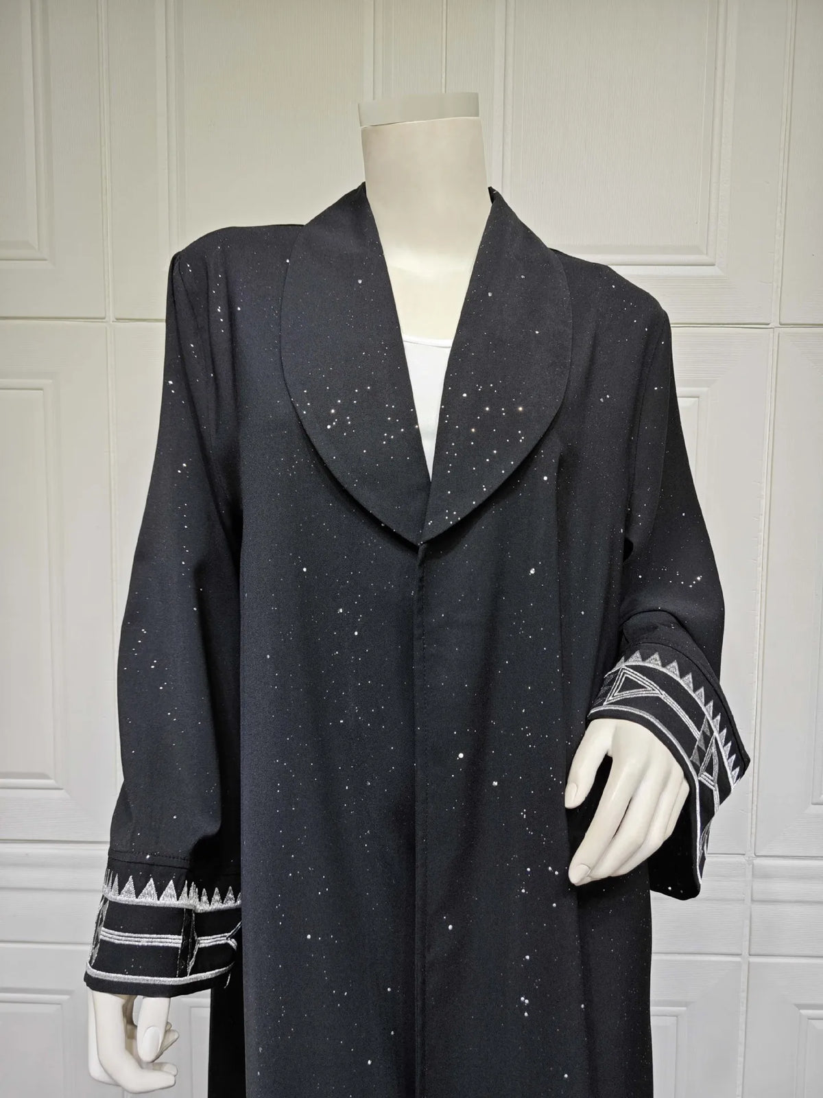 Casual Open Kimono Long Sleeve Embroidery Abayas