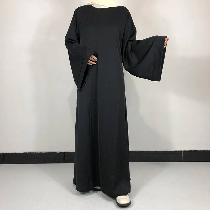 Basic Plain Nida Abaya With Free Belt