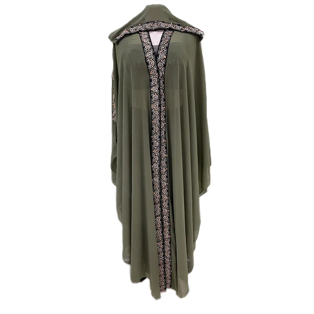 Abaya Morocco Kaftan Dubai Hooded Maxi Dress for Muslim Women