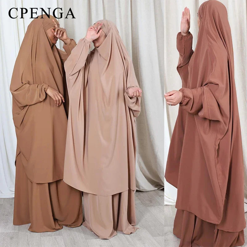 2 Piece Sets Prayer Garment Abaya