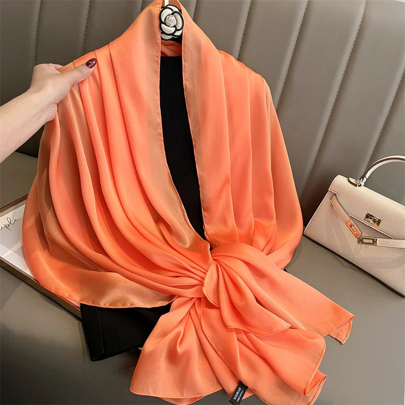 Elegant Silk Scarf Pashmina Hijab Shawls for Women