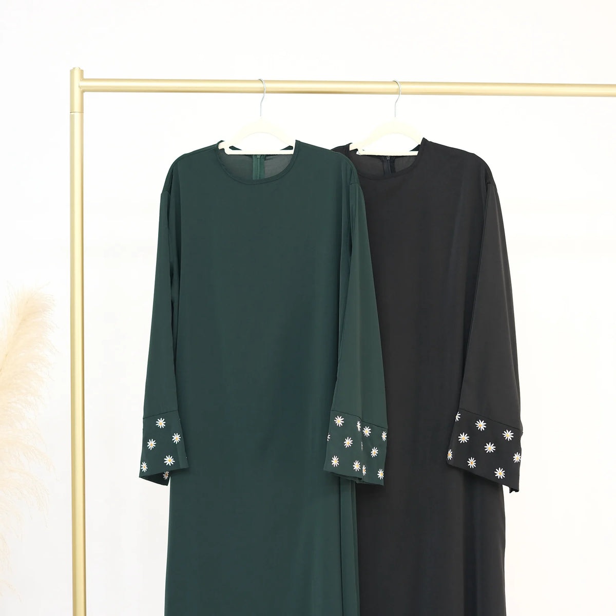 Small Daisy Embroidery  Abayas