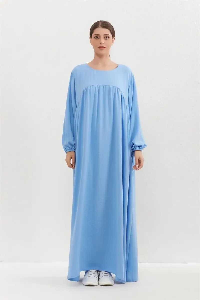 Women O-neck Full Sleeve Maxi Dress