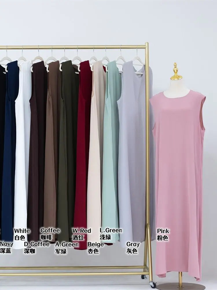 Sous la robe intérieure Abaya - 12 couleurs