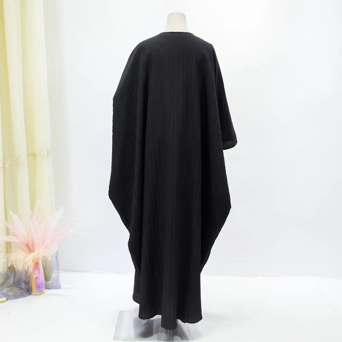 Muslim Long Sleeve Loose Cardigan Open Front Abaya