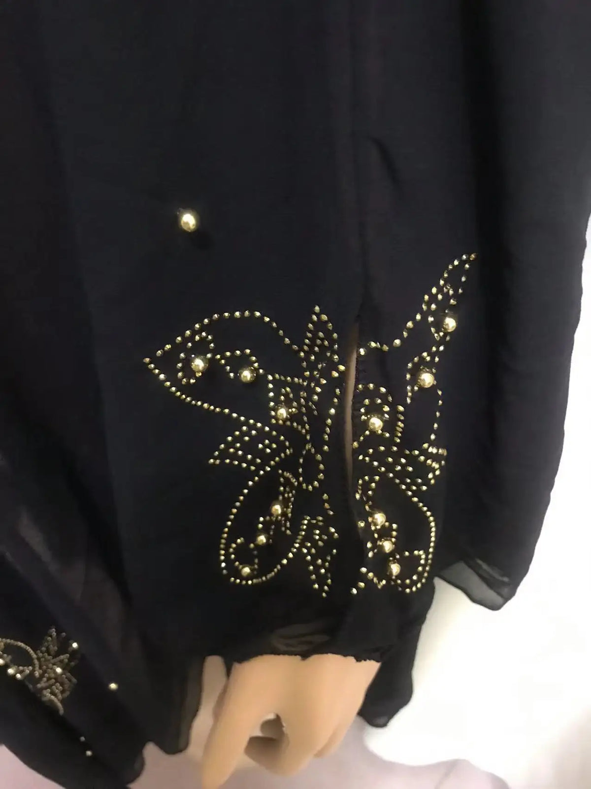 embroidery lace abaya