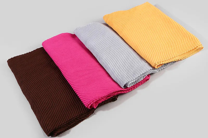 Solid Crinkle Plain Cotton Scarf Head Hijab