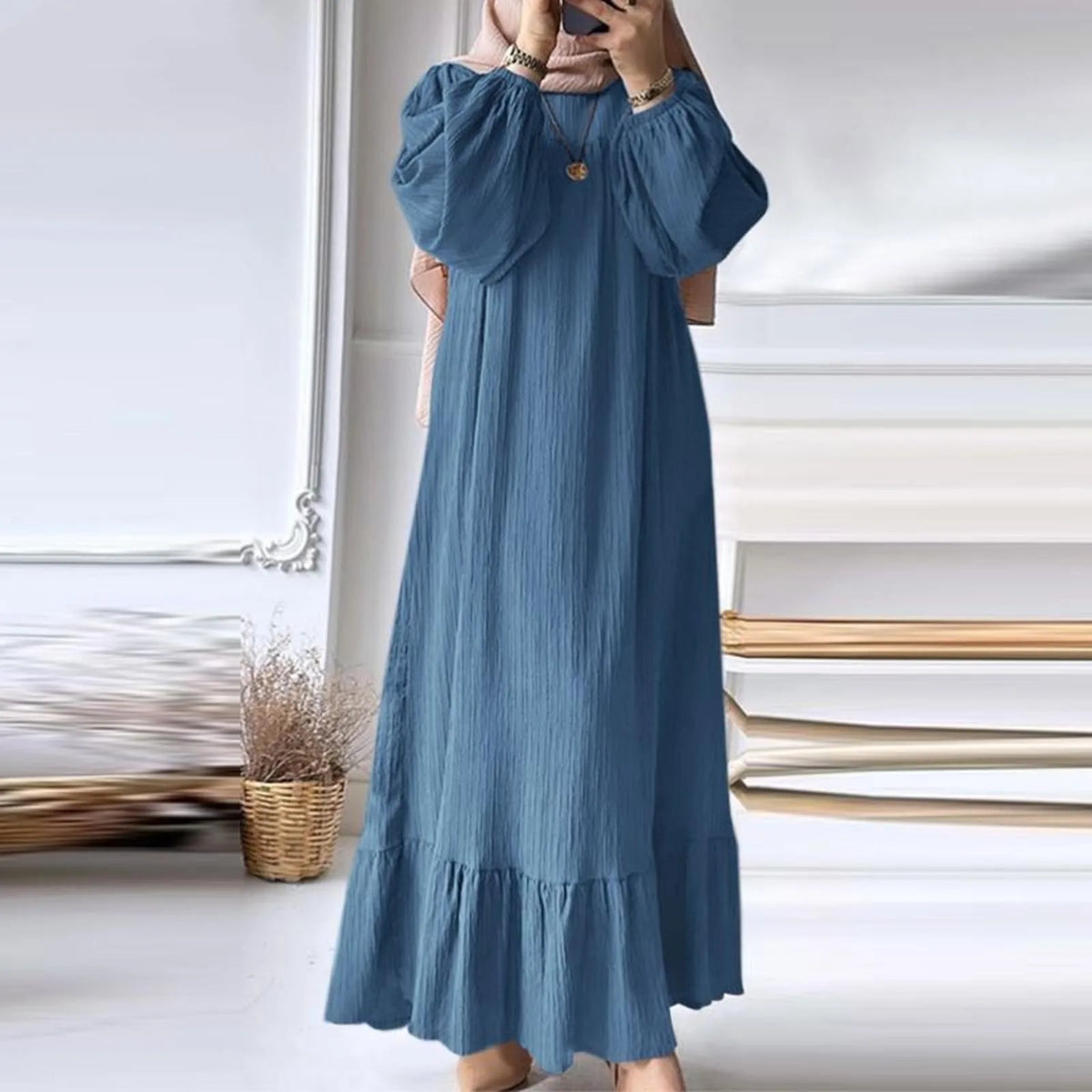 Balloon Sleeve Modest Abaya