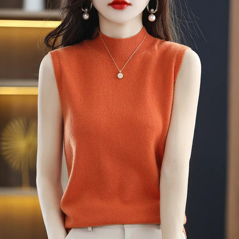 Women Sleeveless Casual  Sweater