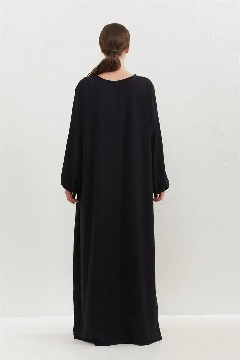 Women O-neck Full Sleeve Maxi Dress