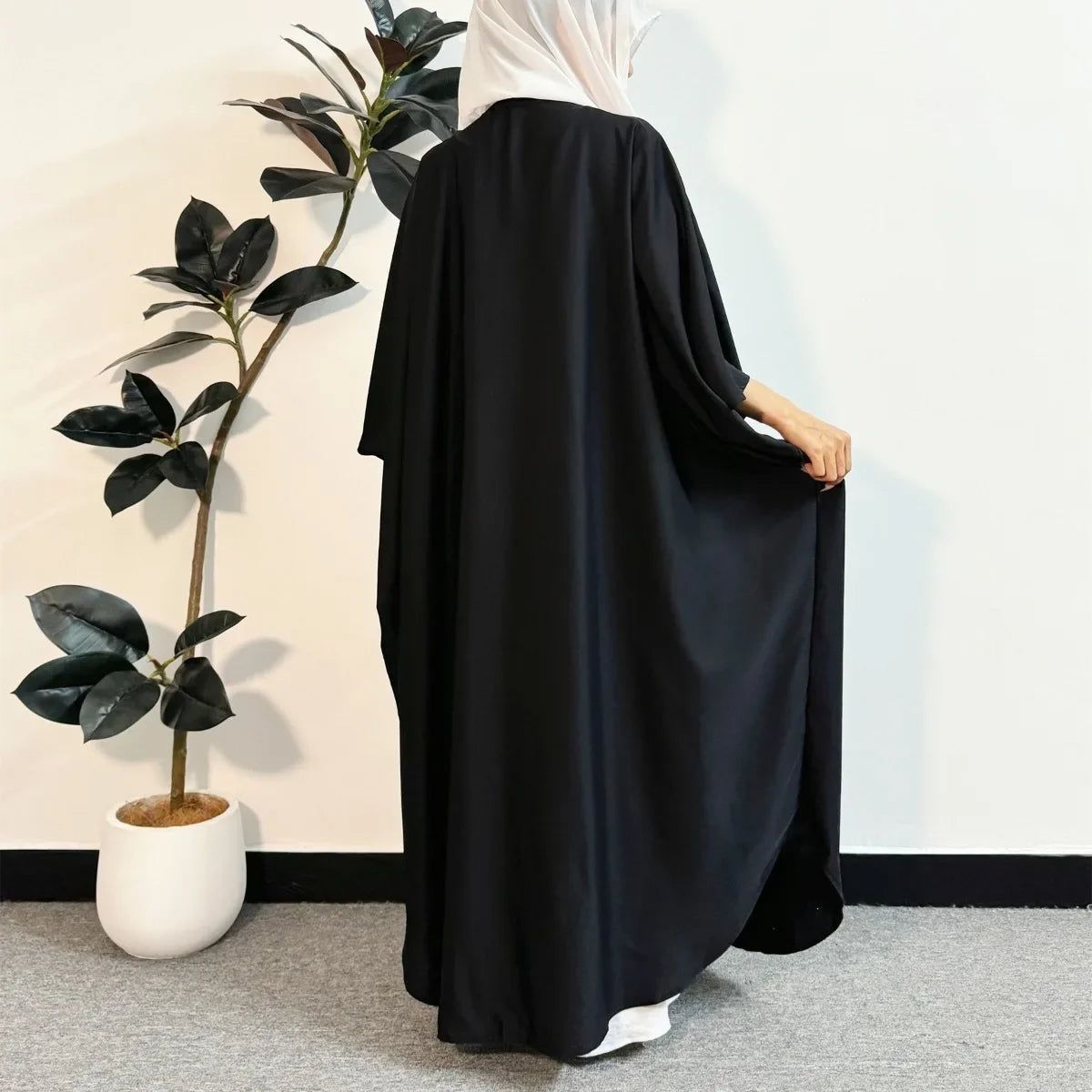 Open Front Beaded Abaya