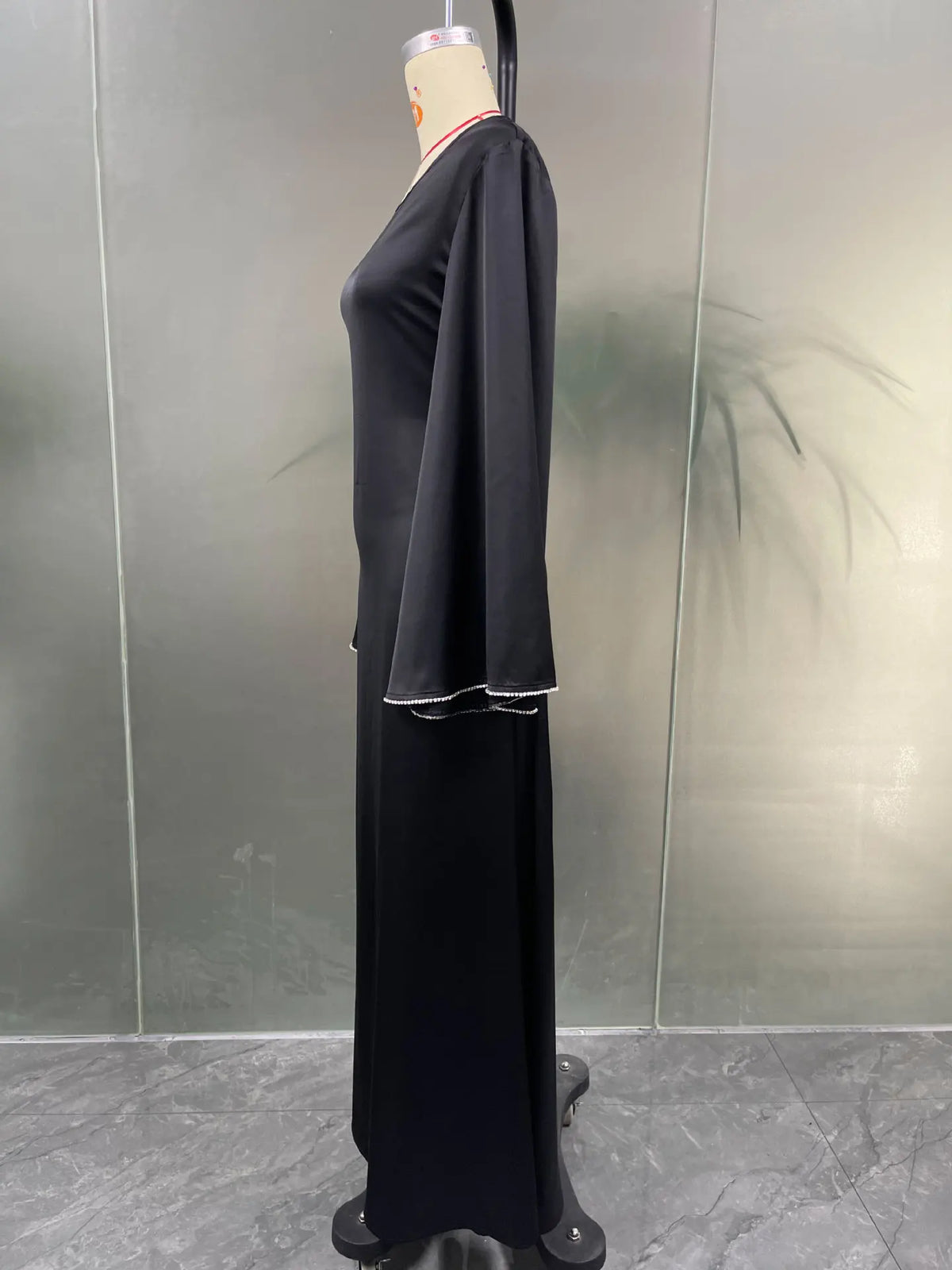 Black Diamonds Embedded Belted Abayas