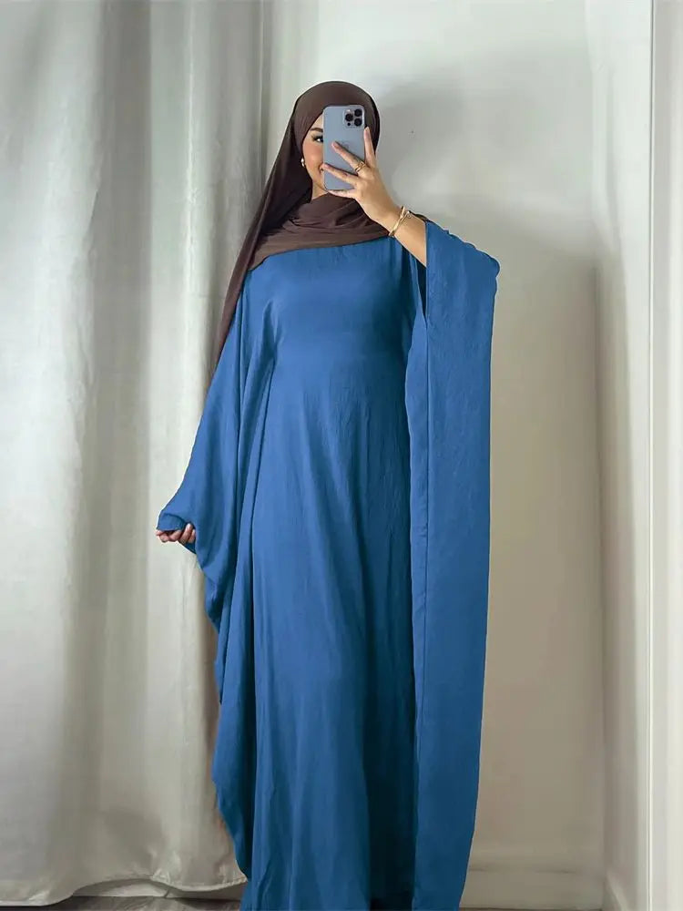 Soft Crepe Khimar Butterfly Batwing Abaya