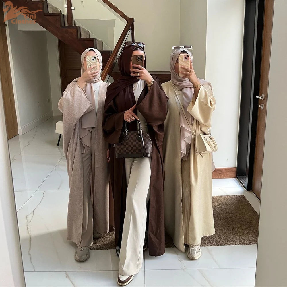 Solid Open Abayas