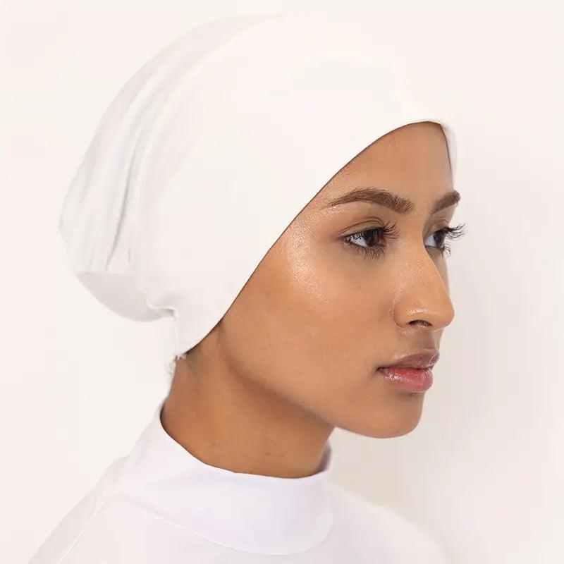 Elegant Thin Inner Hijab Cap- white