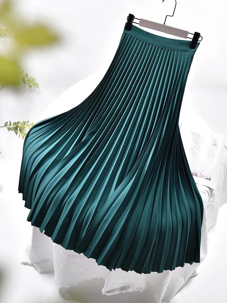 On sale - Autumn Elegant Pleated Skirt - 10 Colours - Free