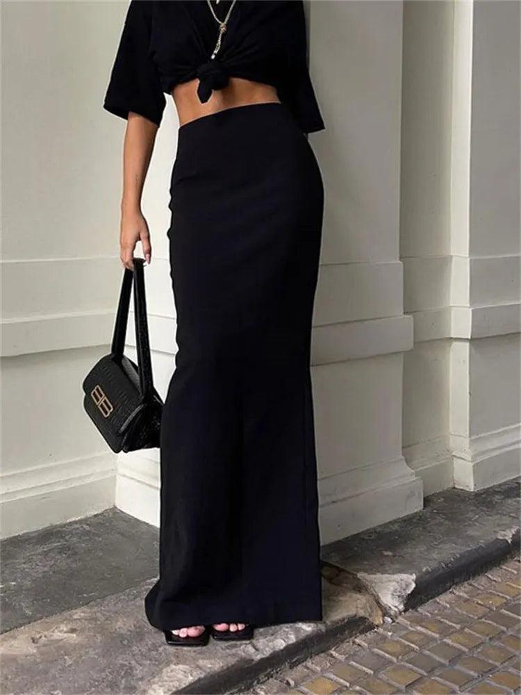 On sale - Black Long Modest Skirt - Free shipping - Normendy