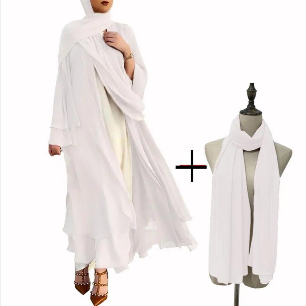 On sale - Casual Robe - Open Abaya - 15 Colours - Free