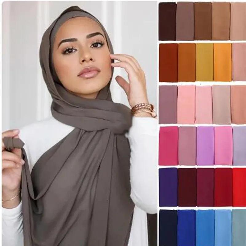 On sale - Chiffon Hijab Scarf Women - 14 Colours - Free