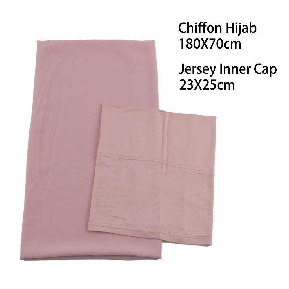 On sale - Chiffon HIjab + Undercap - 41 Colours - Free