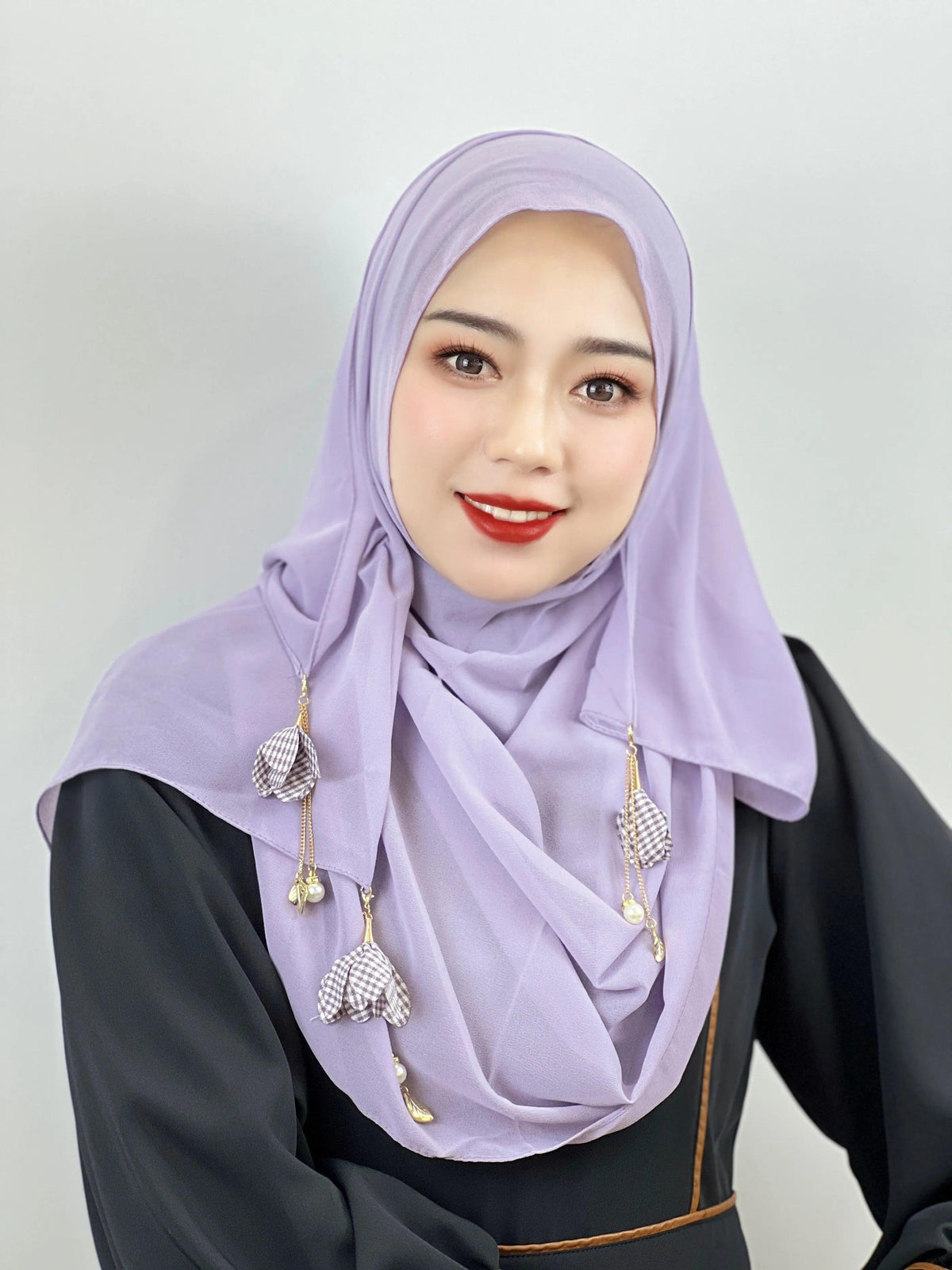 On sale - Chiffon Plaid Hijab - 11 Colours - Free shipping -