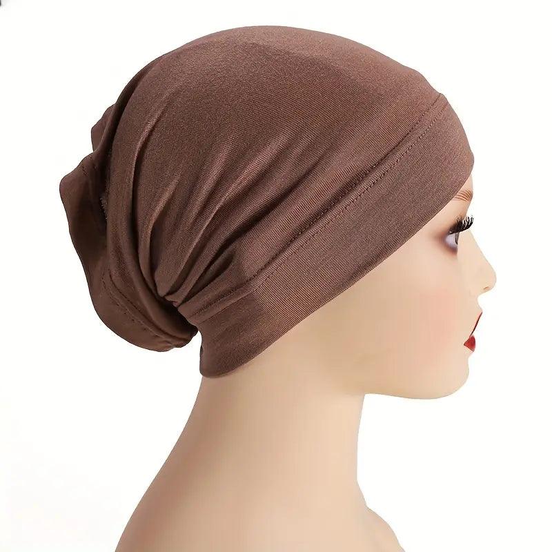 Undercap Stylish Inner Hijab Cap- Dark Khaki