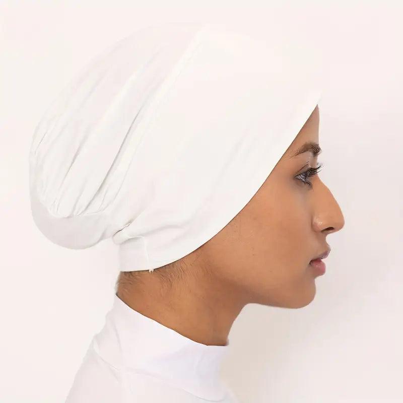 Elegant Thin Inner Hijab Cap- white