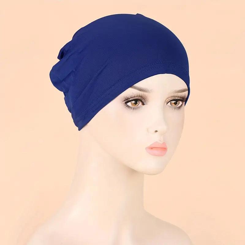 Elastic Turban Inner Cap- Royal Blue
