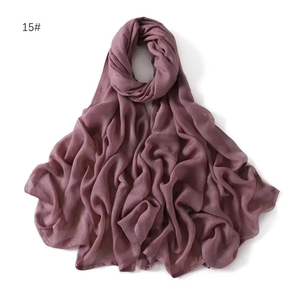 On sale - Double Stitches Edge Viscose Hijab - 16 Colours -