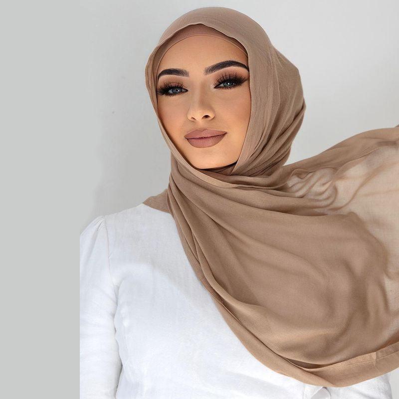 On sale - Double Stitches Edge Viscose Hijab - 16 Colours -