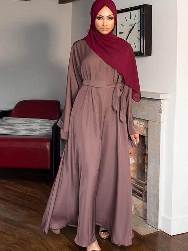 On sale - Dubai Style Hijab Dress - 15 Colours - Free